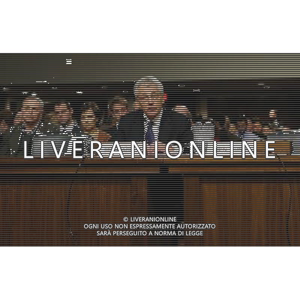 (130226) -- WASHINGTON D.C., Feb. 26, 2013 () -- File former U.S. Senator Chuck Hagel testifying during a Senate hearing on Capitol Hill in Washington D.C. on Jan. 31, 2013. The U.S. Senate on Tuesday voted 58-41 to confirm Chuck Hagel as the next Secretary of Defense. Hagel could be sworn in as early as Wednesday. (/Fang Zhe) ©photoshot/AGENZIA ALDO LIVERANI SAS - ITALY ONLY - Audizione sulla relazione semestrale della banca centrale di politica monetaria prima del Senate Banking, Housing and Urban Affairs Committee su Capitol Hill a Washington DC, la capitale degli Stati Uniti, 26 febbraio 2013.