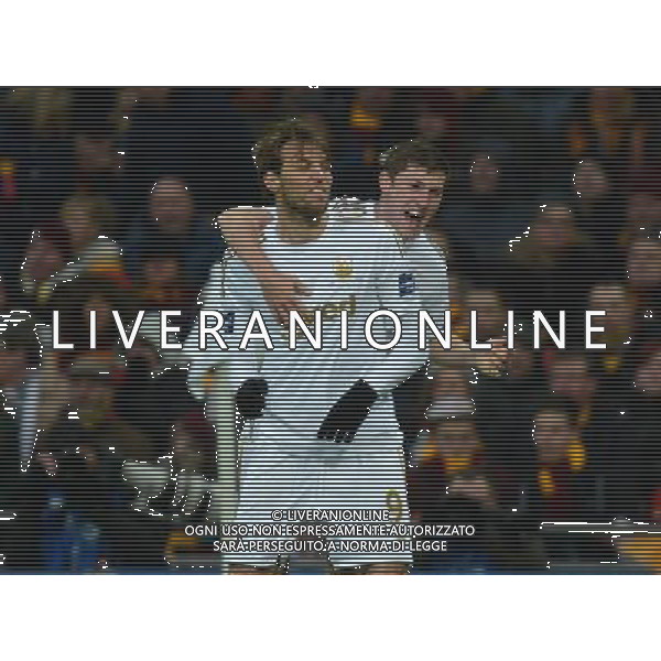 Swansea City\'s Michu celebrates scoring his sides second goal with team-mate Ben Davies Football - Capital One Cup Final - Bradford City v Swansea City - Sunday 24th February 2013 - Wembley National Stadium - Wembley - London © CameraSport - 43 Linden Ave. Countesthorpe. Leicester. England. LE8 5PG - Tel: +44 (0) 116 277 4147 - admin@camerasport.com - www.camerasport.com ©photoshot/AGENZIA ALDO LIVERANI SAS - ITALY ONLY - EDITORIAL USE ONLY