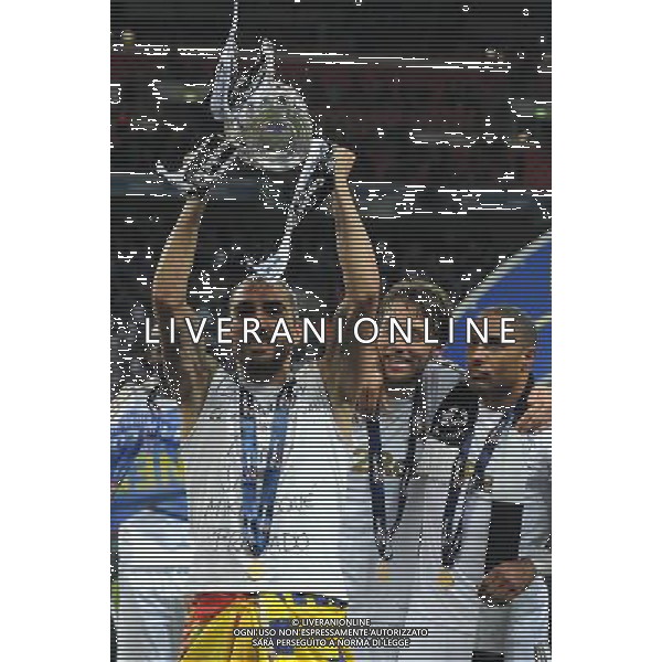 Swansea City\'s Chico celebrates winning the CapitalOne league cup Football - Capital One Cup Final - Bradford City v Swansea City - Sunday 24th February 2013 - Wembley National Stadium - Wembley - London © CameraSport - 43 Linden Ave. Countesthorpe. Leicester. England. LE8 5PG - Tel: +44 (0) 116 277 4147 - admin@camerasport.com - www.camerasport.com ©photoshot/AGENZIA ALDO LIVERANI SAS - ITALY ONLY - EDITORIAL USE ONLY