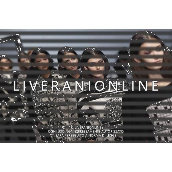 (130226) -- PARIS, Feb. 26, 2013 () -- Models display creations by French designers Francois Alary and Ophelie Klere as part of their Fall/Winter 2013/2014 ready-to-wear fashion show for fashion house Devastee in Paris, France, Feb. 26, 2013. (/Gao Jing) ©Photoshot/AGENZIA ALDO LIVERANI SAS-ITALY ONLY - EDITORIAL USE ONLY