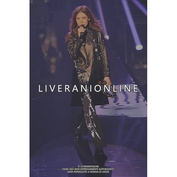 Lykke Li performs on the catwalk Etam Lingerie and Natalia Vodianova for Etam collections. Etam opening show at Paris Fashion week 26th February 2013 ©Photoshot/AGENZIA ALDO LIVERANI SAS-ITALY ONLY - EDITORIAL USE ONLY