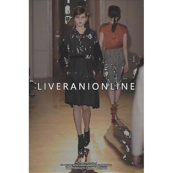 A model walks the runway during the Rue du Mail Ready-To-Wear Fall/Winter 2013 show as part of Paris Fashion Week on February 28, 2013 in Paris, France. ©Photoshot/AGENZIA ALDO LIVERANI SAS-ITALY ONLY - EDITORIAL USE ONLY