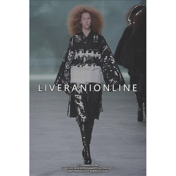 A model walks the runway at the Rick Owens Fall/Winter 2013 show as part of Paris Fashion Week on 28 February 2013 in Paris, France. ©Photoshot/AGENZIA ALDO LIVERANI SAS-ITALY ONLY - EDITORIAL USE ONLY