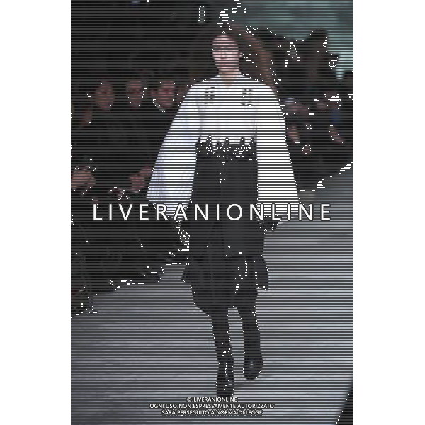 A model walks the runway at the Rick Owens Fall/Winter 2013 show as part of Paris Fashion Week on 28 February 2013 in Paris, France. ©Photoshot/AGENZIA ALDO LIVERANI SAS-ITALY ONLY - EDITORIAL USE ONLY