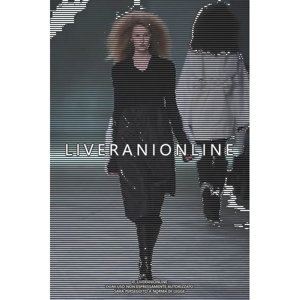 A model walks the runway at the Rick Owens Fall/Winter 2013 show as part of Paris Fashion Week on 28 February 2013 in Paris, France. ©Photoshot/AGENZIA ALDO LIVERANI SAS-ITALY ONLY - EDITORIAL USE ONLY