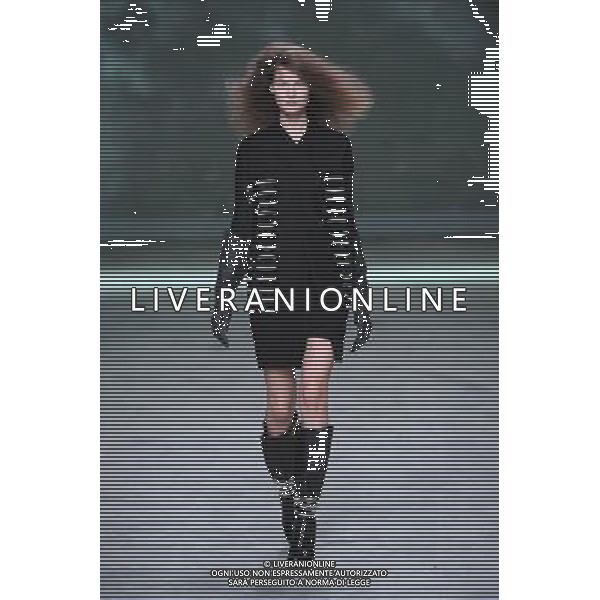 A model walks the runway at the Rick Owens Fall/Winter 2013 show as part of Paris Fashion Week on 28 February 2013 in Paris, France. ©Photoshot/AGENZIA ALDO LIVERANI SAS-ITALY ONLY - EDITORIAL USE ONLY