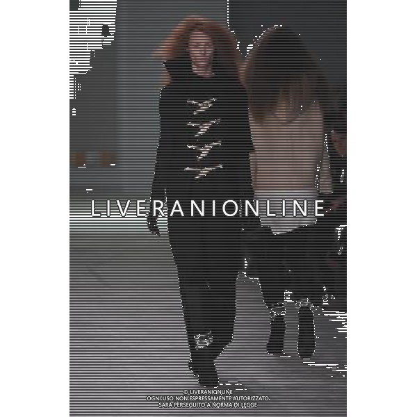 A model walks the runway at the Rick Owens Fall/Winter 2013 show as part of Paris Fashion Week on 28 February 2013 in Paris, France. ©Photoshot/AGENZIA ALDO LIVERANI SAS-ITALY ONLY - EDITORIAL USE ONLY