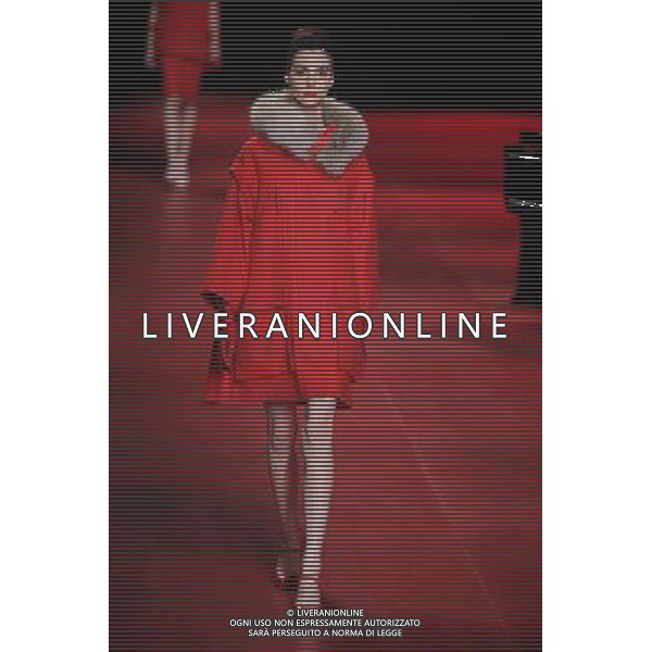 A model walks the runway during the Nina Ricci Fall/Winter 2013 Ready-to-Wear show as part of Paris Fashion Week on February 28, 2013 in Paris, France. ©Photoshot/AGENZIA ALDO LIVERANI SAS-ITALY ONLY - EDITORIAL USE ONLY
