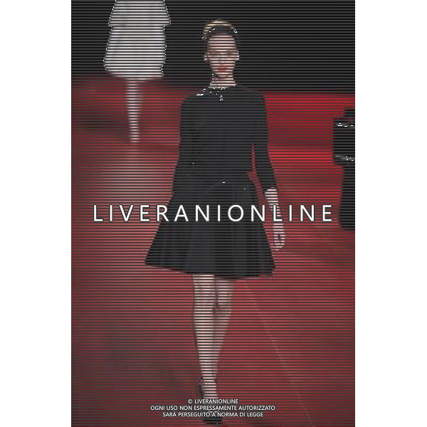 A model walks the runway during the Nina Ricci Fall/Winter 2013 Ready-to-Wear show as part of Paris Fashion Week on February 28, 2013 in Paris, France. ©Photoshot/AGENZIA ALDO LIVERANI SAS-ITALY ONLY - EDITORIAL USE ONLY