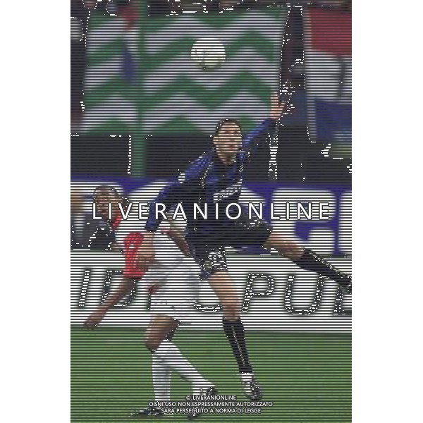 MILANO, 04-04-02 DFP/ MARCO LUSSOSO INTER-FEYENOORD (COPPA UEFA) NELLA FOTO: MARCO MATERAZZI AG ALDO LIVERANI S A S