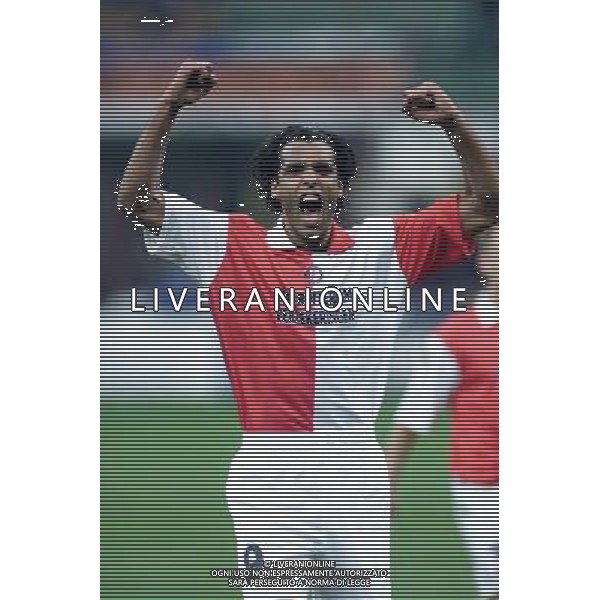 MILANO, 04-04-02 DFP/ MARCO LUSSOSO INTER-FEYENOORD (COPPA UEFA) NELLA FOTO: ESULTANZA FEYENOORD AG ALDO LIVERANI S A S