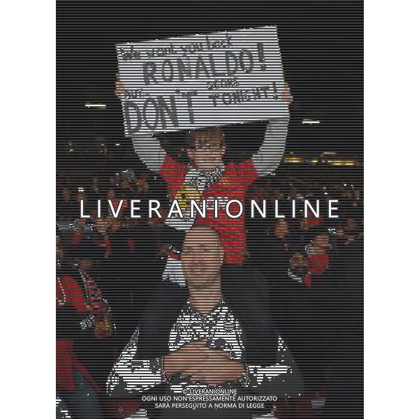 A Young Manchester United Fan 2012/13 Manchester United V Real Madrid (1-2) 05/03/13 UEFA Champions League Round of 16-Second Leg Photo: Robin Parker Fotosports International AG ALDO LIVERANI S A S ONLY ITALY