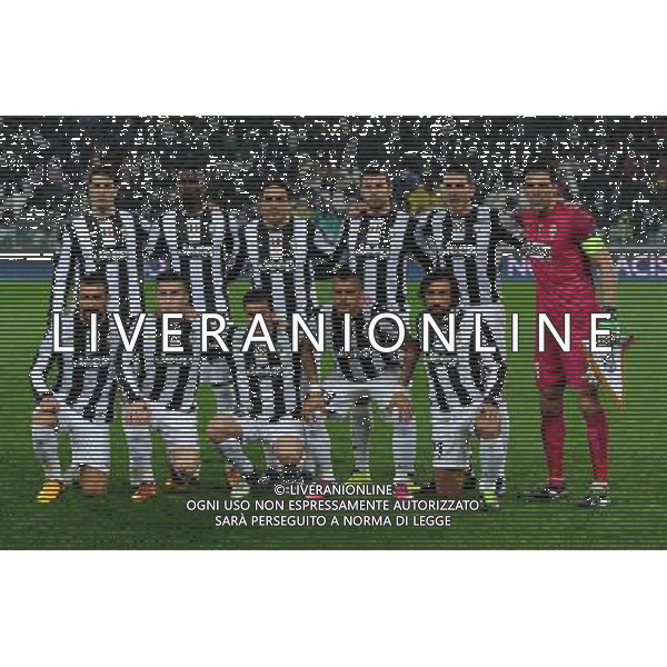 UEFA Champions League 2012/2013 Ottavi di Finale Ritorno Torino - 06.03.2013 Juventus-Celtic Nella Foto:Juventus Squadra Formazione: Peluso,Pogba,Matri,Barzaglia,Bonucci,Buffon,Quagliarella,Marrone,Padoin,Vidal,Pirlo /Ph.Vitez-Ag. Aldo Liverani