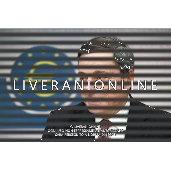 (130307) -- FRANKFURT, Mar. 07, 2013 () -- Mario Draghi, president of the European Central Bank (ECB), speaks during a news conference in Frankfurt, Germany, on March 7, 2013. The European Central Bank has left its benchmark interest rate unchanged at 0.75 percent. (/Shen Zhengning) (lm) ©Photoshot/AGENZIA ALDO LIVERANI SAS-ITALY ONLY - EDITORIAL USE ONLY