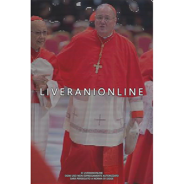 Citta\'Ê del Vaticano, 12 03 2013. Basilica di S.Pietro, Messa Pro Eligendo Pontefice alla presenza di tutti i Cardinali papabili. nella foto: il Cardinale Timothy Dolan ©Flavio Ianniello/AGENZIA ALDO LIVERANI SAS