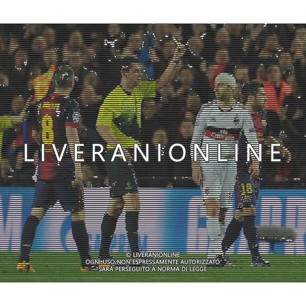UEFA Champions League 2012/2013 Ottavi di Finale Ritorno Barcellona - 12.03.2013 Barcellona-Milan Nella Foto:flamini ammonito /Ph.Vitez-Ag. Aldo Liverani
