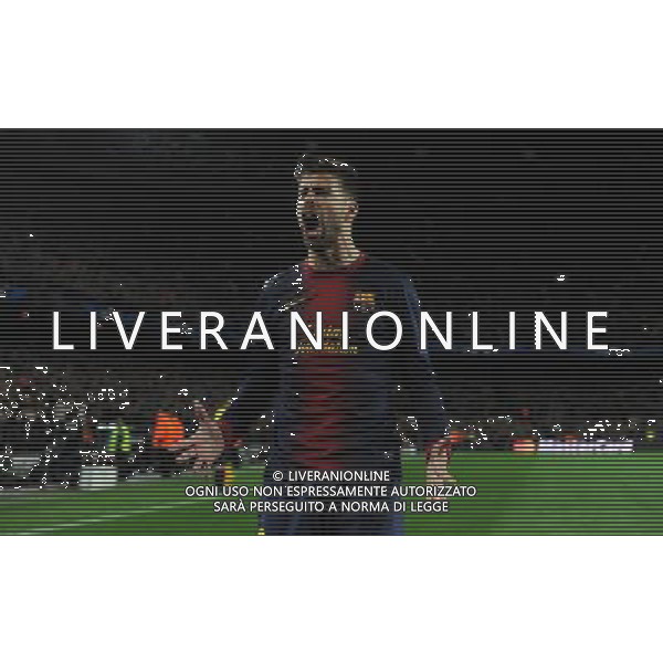 UEFA Champions League 2012/2013 Ottavi di Finale Ritorno Barcellona - 12.03.2013 Barcellona-Milan Nella Foto:pique\' esulta /Ph.Vitez-Ag. Aldo Liverani