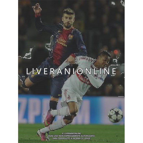 UEFA Champions League 2012/2013 Ottavi di Finale Ritorno Barcellona - 12.03.2013 Barcellona-Milan Nella Foto:robinho pique\' /Ph.Vitez-Ag. Aldo Liverani