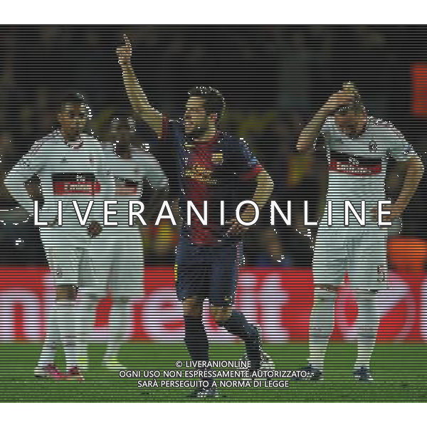 UEFA Champions League 2012/2013 Ottavi di Finale Ritorno Barcellona - 12.03.2013 Barcellona-Milan Nella Foto:jordi alba esulta /Ph.Vitez-Ag. Aldo Liverani