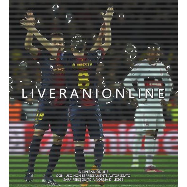 UEFA Champions League 2012/2013 Ottavi di Finale Ritorno Barcellona - 12.03.2013 Barcellona-Milan Nella Foto:jordi alba esulta /Ph.Vitez-Ag. Aldo Liverani