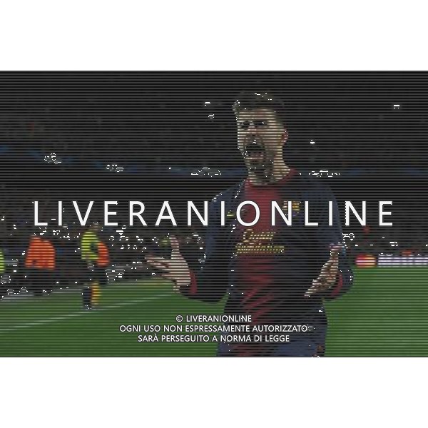 UEFA Champions League 2012/2013 Ottavi di Finale Ritorno Barcellona - 12.03.2013 Barcellona-Milan Nella Foto:Pique\' Gerard /Ph.Vitez-Ag. Aldo Liverani
