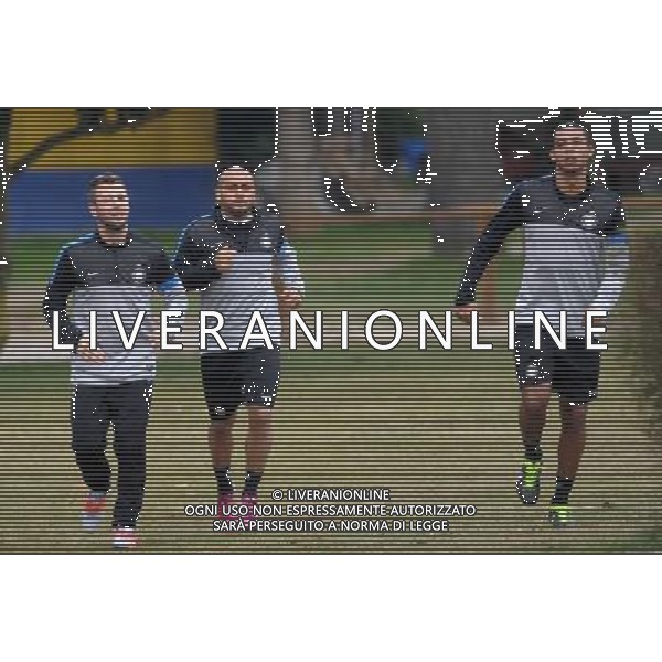 APPIANO GENTILE (CO) 13/3/2013 ALLENAMENTO DELL\' INTER PER LA PARTITA DI EUROPA LEAGUE CONTRO IL TOTTENHAM NELLA FOTO ANTONIO CASSANO CON Cicero Moreira Jonathan FOTO ROMANO/AG ALDO LIVERANI