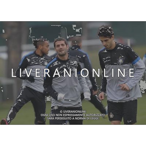 APPIANO GENTILE (CO) 13/3/2013 ALLENAMENTO DELL\' INTER PER LA PARTITA DI EUROPA LEAGUE CONTRO IL TOTTENHAM NELLA FOTO CHRISTIAN CHIVU E ANDREA RANOCCHIA FOTO ROMANO/AG ALDO LIVERANI