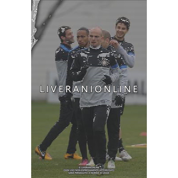 APPIANO GENTILE (CO) 13/3/2013 ALLENAMENTO DELL\' INTER PER LA PARTITA DI EUROPA LEAGUE CONTRO IL TOTTENHAM NELLA FOTO ESTEBAN CAMBIASSO FOTO ROMANO/AG ALDO LIVERANI