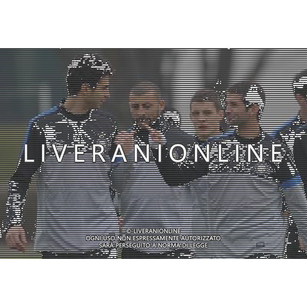APPIANO GENTILE (CO) 13/3/2013 ALLENAMENTO DELL\' INTER PER LA PARTITA DI EUROPA LEAGUE CONTRO IL TOTTENHAM NELLA FOTO ANDREA RANOCCHIA WALTER SAMUEL E CHRISTIAN CHIVU FOTO ROMANO/AG ALDO LIVERANI