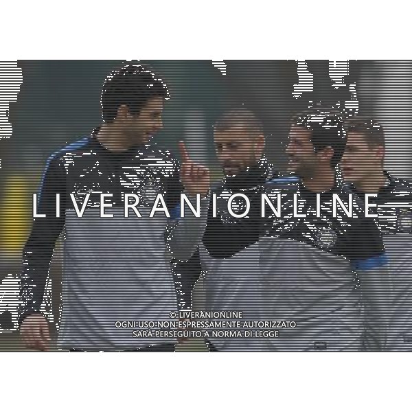 APPIANO GENTILE (CO) 13/3/2013 ALLENAMENTO DELL\' INTER PER LA PARTITA DI EUROPA LEAGUE CONTRO IL TOTTENHAM NELLA FOTO ANDREA RANOCCHIA WALTER SAMUEL E CHRISTIAN CHIVU FOTO ROMANO/AG ALDO LIVERANI