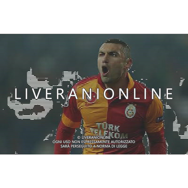 UEFA Champions League second match between Schalke 04 and Galatasaray at Veltins arena in Gelsenkirchen, Germany 12.03.2013 Pictured: Burak Yilmaz of Galatasaray. ©PHOTOSHOT/AGENZIA ALDO LIVERANI SAS - ITALY ONLY - EDITORIAL USE ONLY