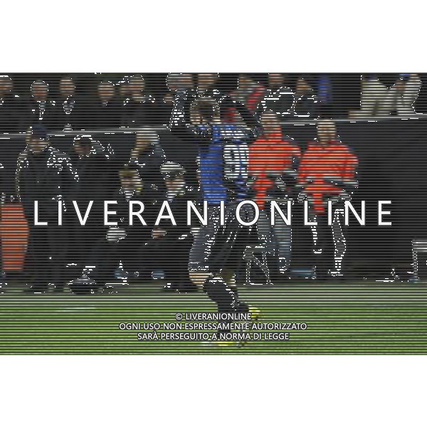 MILANO, 14-03-2013 / Â©FOTO GIORGIO RAVEZZANI EUROPA LEAGUE INTER-TOTTENHAM NELLA FOTO : ESULTANZA CASSANO