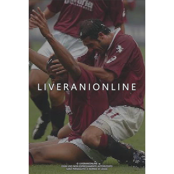 TORINO-CHIEVO COPPA ITALIA TIM 14/09/2004 NELLA FOTO ABBRACCI ESULTANZA DOPO IL GOL DI FRANCO PH GIGI ARCAINI/AG.ALDO LIVERANI