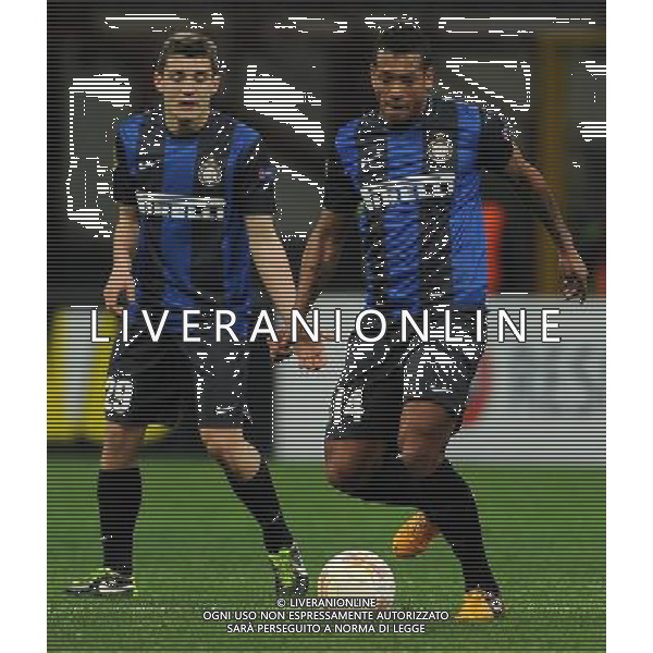 UEFA Europa League 2012/2013 Ottavi di Finale Ritorno Milano - 14.03.2013 Inter-Tottenham Nella Foto:Guarin Fredy-Kovacic Mateo /Ph.Vitez-Ag. Aldo Liverani