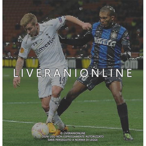 UEFA Europa League 2012/2013 Ottavi di Finale Ritorno Milano - 14.03.2013 Inter-Tottenham Nella Foto:Holtby Lewis-Juan Jesus /Ph.Vitez-Ag. Aldo Liverani