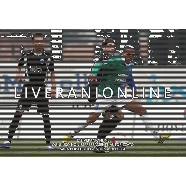 Sport Calcio Salo\' Lega Pro 1^ Feralpi Salo\'-Albinoleffe Finocchio e Valoti, oggi 17 Marzo 2013. Fotolive/Felice Calabro\'