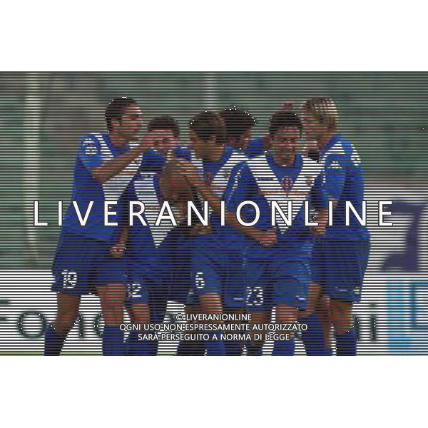 Fiorentina-Brescia Coppa Italia Tim Cup 15/09/04 nella foto esultanza dopo il gol di luigi di biagio foto gianni nucci/agenzia aldo liverani