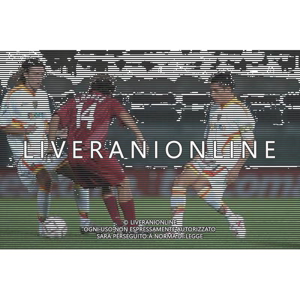 LIVORNO,15 SETEMBRE 2004 CALCIO, COPPA ITALIA TIM CUP LIVORNO- LECCE NELLA FOTO: LEDESMA E GRAUSO FOTO BIZZI/Agenzia Aldo LIVERANI