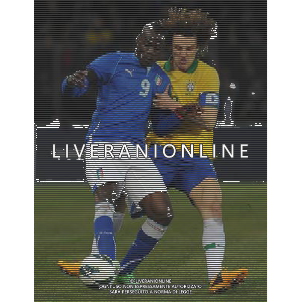 Gara Amichevole Ginevra (Svizzera) - 21.03.2013 Italia-Brasile Nella Foto:balotelli-luiz /Ph.Vitez-Ag. Aldo Liverani