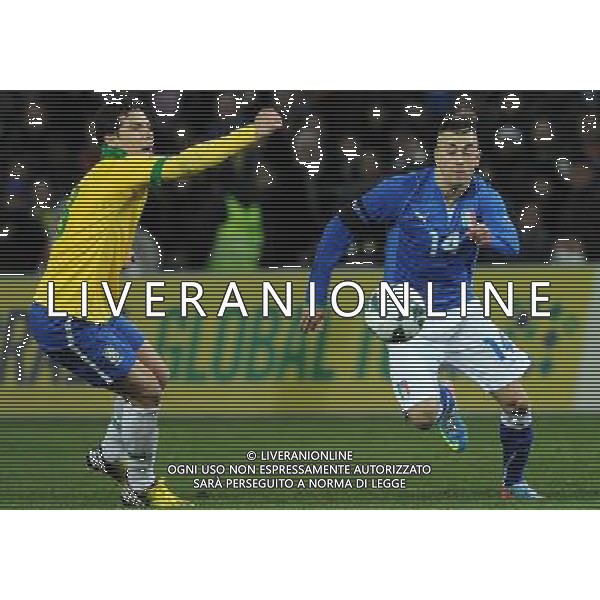 Gara Amichevole Ginevra (Svizzera) - 21.03.2013 Italia-Brasile Nella Foto:el shaarawy hernanes /Ph.Vitez-Ag. Aldo Liverani