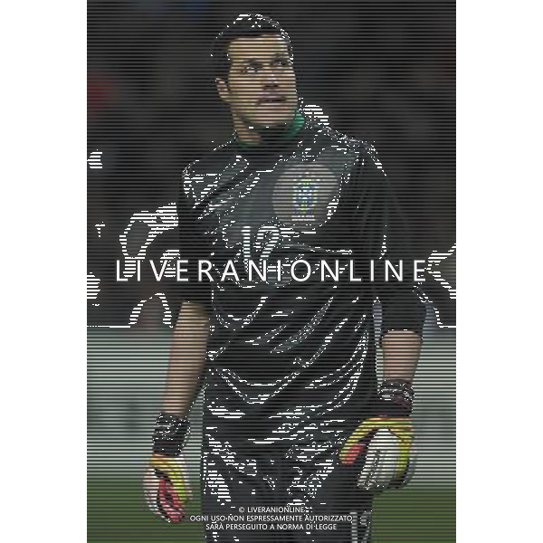 Gara Amichevole Ginevra (Svizzera) - 21.03.2013 Italia-Brasile Nella Foto:Julio Cesar /Ph.Vitez-Ag. Aldo Liverani