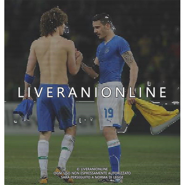 Gara Amichevole Ginevra (Svizzera) - 21.03.2013 Italia-Brasile Nella Foto:David Luiz-Bonucci Leonardo /Ph.Vitez-Ag. Aldo Liverani