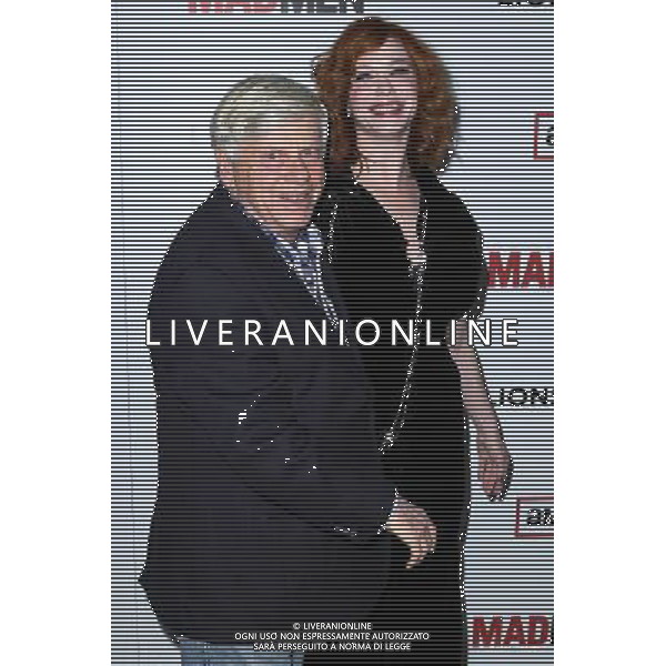 LOS ANGELES, CA - MARCH 20: Robert Morse and Christina Hendricks at the \'Mad Men\' Season 6 Los Angeles Premiere held at the Director\'s Guild of America on March 20, 2013 in Los Angeles, California. Credit: MediaPunch Inc. PREMIERA SERIAL MAD MEN SEZON 6 FOT. MEDIAPUNCH/NEWSPIX.PL US, FRANCE AND GERMANY OUT !!! --- Newspix.pl /AGENZIA ALDO LIVERANI SAS/ITALY ONLY - EDITORIAL USE ONLY *** Local Caption *** www.newspix.pl mail us: info@newspix.pl call us: 0048 022 23 22 222 --- Polish Picture Agency by Ringier Axel Springer Poland