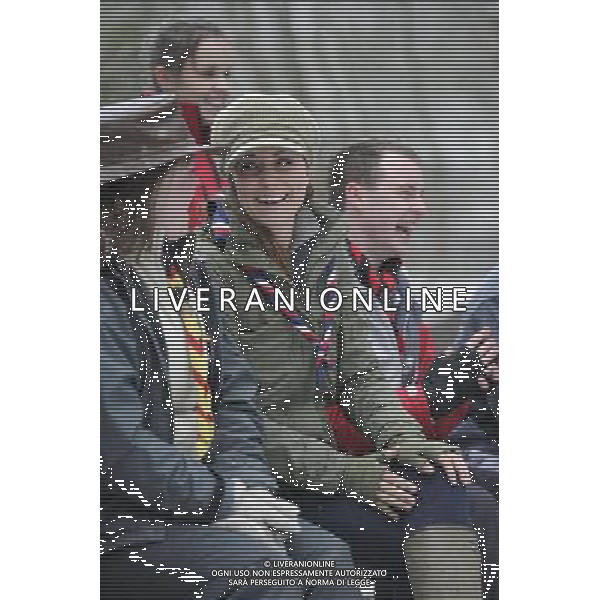 Staff picture from: Andy Stenning..Duchess of Cambridge, Kate Middleton at Great Tower Scout camp,, Cumbria braving the snow and making bread twists AG ALDO LIVERANI S A S ONLY ITALY