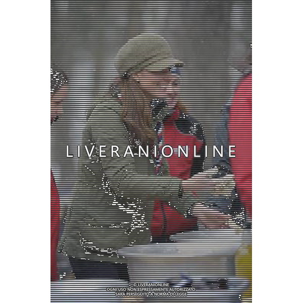 Staff picture from: Andy Stenning Duchess of Cambridge, Kate Middleton at Great Tower Scout camp,, Cumbria braving the snow lighting fires and making bread twists AG ALDO LIVERANI S A S ONLY ITALY