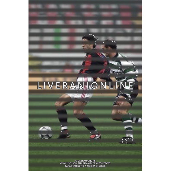 MILANO, 22-11-01 DFP/ MARCO LUSSOSO MILAN - SPORTING LISBONA (COPPA UEFA) NELLA FOTO: RUI COSTA AG ALDO LIVERANI S A S