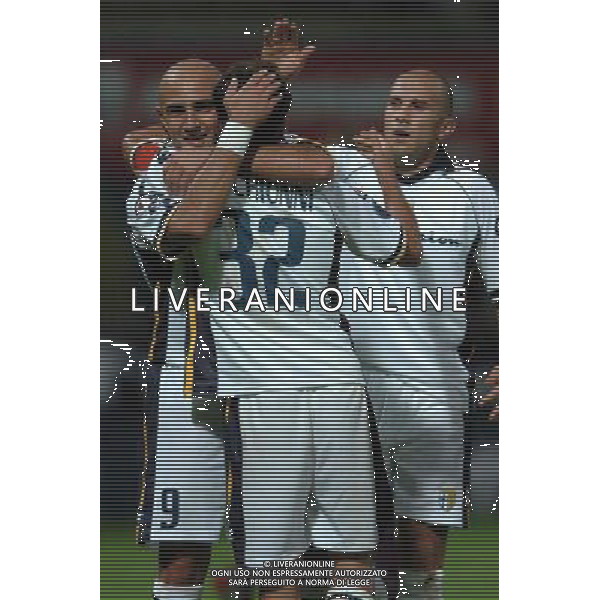 parma-maribor Coppa Uefa 16/08/04 nella foto esultanza dopo il gol di maccarone massimo foto marco luzzani/ag aldo liverani