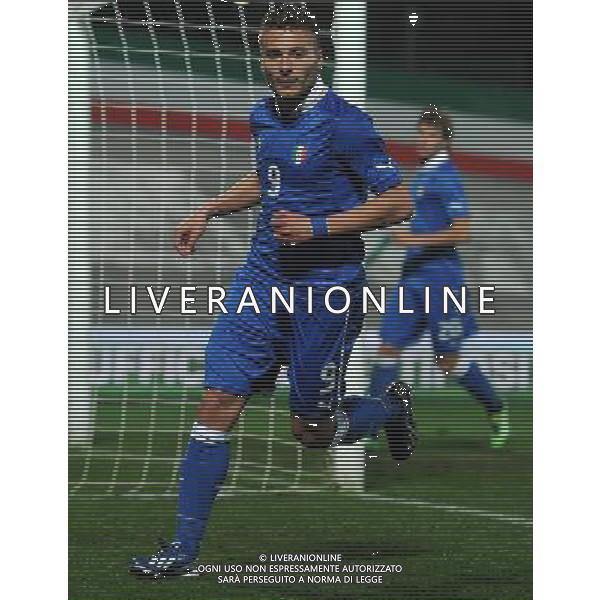 Gara Amichevole Bassano del Grappa - 25.03.2013 Italia-Ucraina U21 Nella Foto:immobile ciro esulta ag aldo liverani