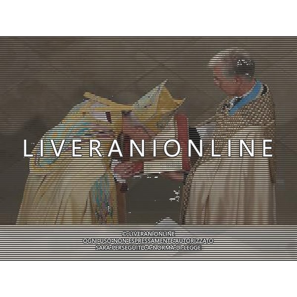 The Most Reverend Justin Welby (left) during his enthronement service to become Archbishop of Canterbury at Canterbury Cathedral in Canterbury, Kent. ©photoshot/AGENZIA ALDO LIVERANI SAS - ITALY ONLY - Cerimonia di intronizzazione dell\'arcivescovo di Canterbury Mons. Justin Welby nella Cattedrale di Canterbury, a Canterbury, Kent