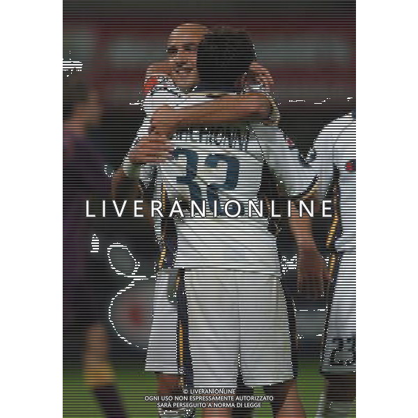 Parma 16-09-2004 Coppa UEFA 2004/05 Parma-Maribor 3:2 nella foto marchionni esulta con maccarone ph marco Luzzani/ag aldo liverani s.a.s.